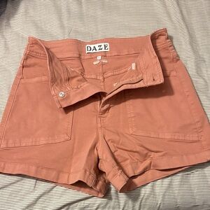 Daze Womens pink high waisted shorts